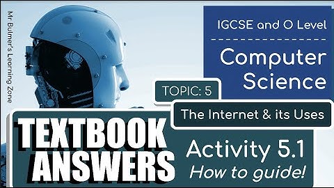 Cambridge IGCSE Computer Science  - TEXTBOOK ACTIVITY 5.1 - Cookies, URLs, WWW and the Internet