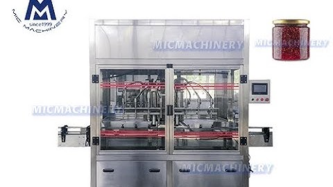 Jam Filling Machine:  how to fill jam into jars automatically (jam jar filling machine1800 bottes/h)