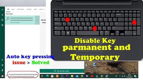 How to Disable single key of keyboard | Laptop |fix auto pressing issue Hindi