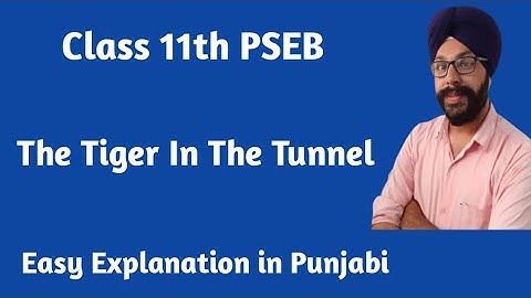 the tiger in the tunnel class 11 explanation and summary in punjabi pseb punjab board 11th class