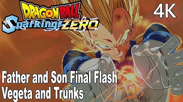 Father and Son Final Flash Vegeta and Trunks Dragon Ball Sparking Zero 4K