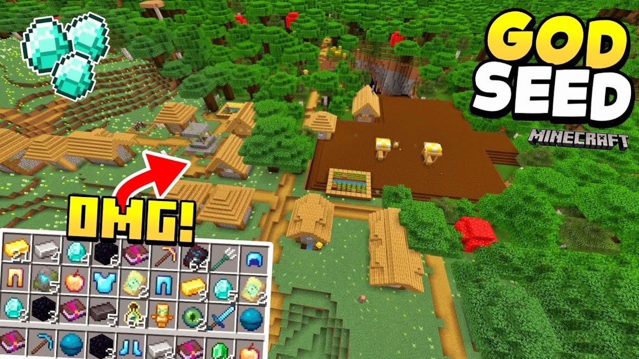 BEST GOD SEED FOR MINECRAFT POCKET AND BEDROCK EDITION || SEEDS ...