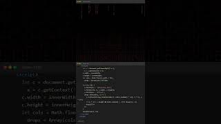 Matrix Rain Effect in HTML & JavaScript  #coding #javascript