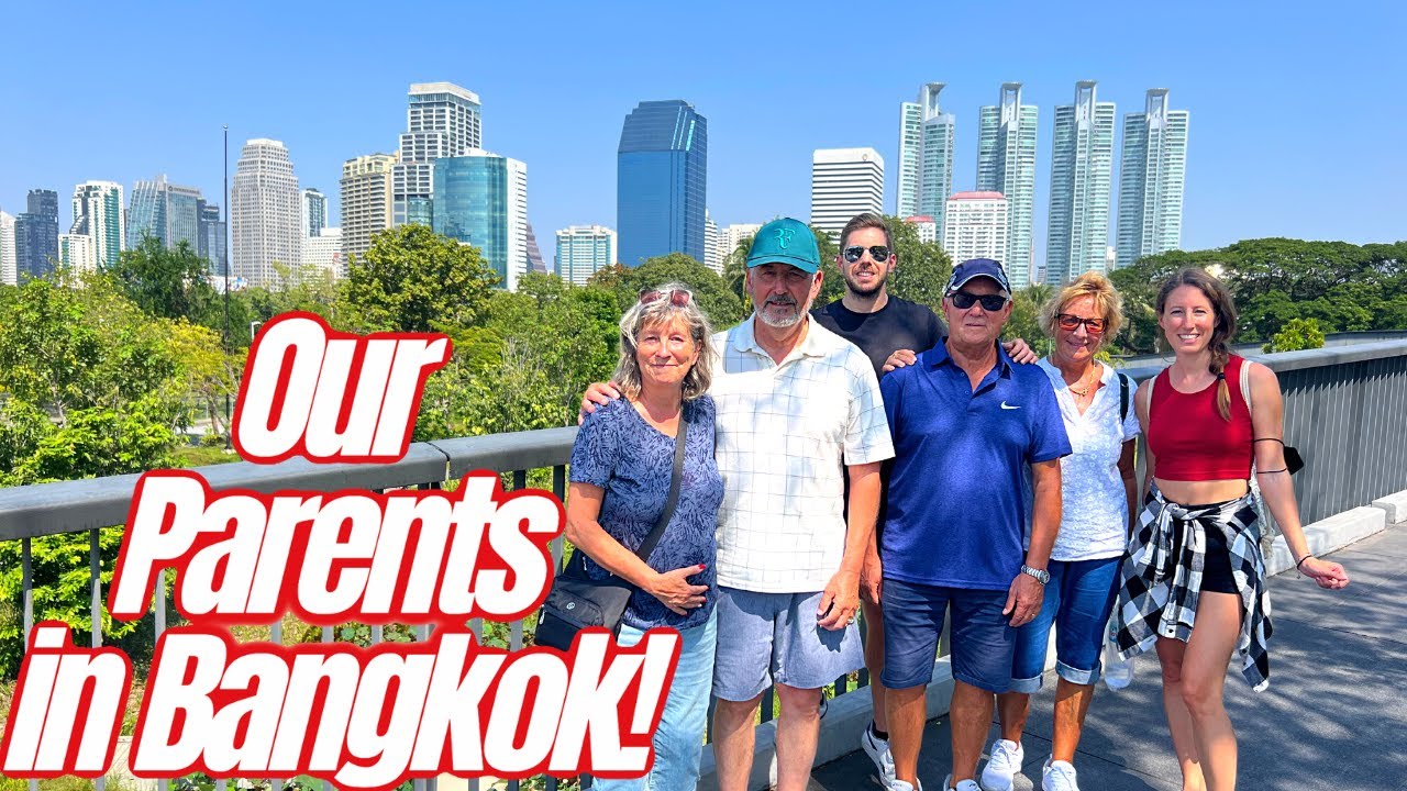 Our PARENTS FIRST TIME IN BANGKOK Thailand Travel Vlog to Lumphini Park, Lizards, Temples, Iconsiam