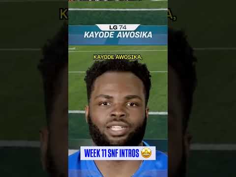 Week 11 SNF intros 🎤