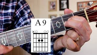 a9 open position guitar chord