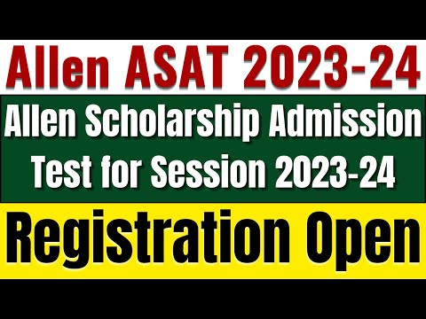 Allen ASAT Scholarship Test Registration Started 2023 -24 | How to Register for Allen ASAT |