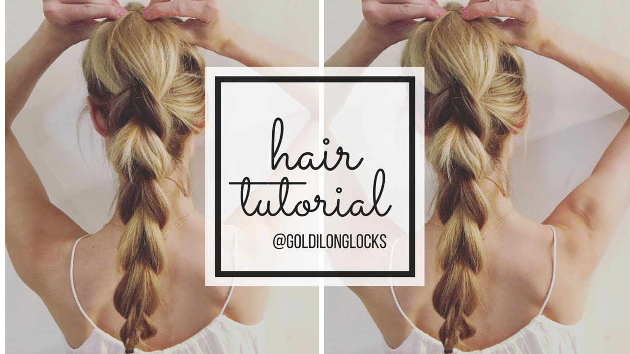 TUTORIAL | fun & bubbly pull through braid | goldilonglocks - YouTube