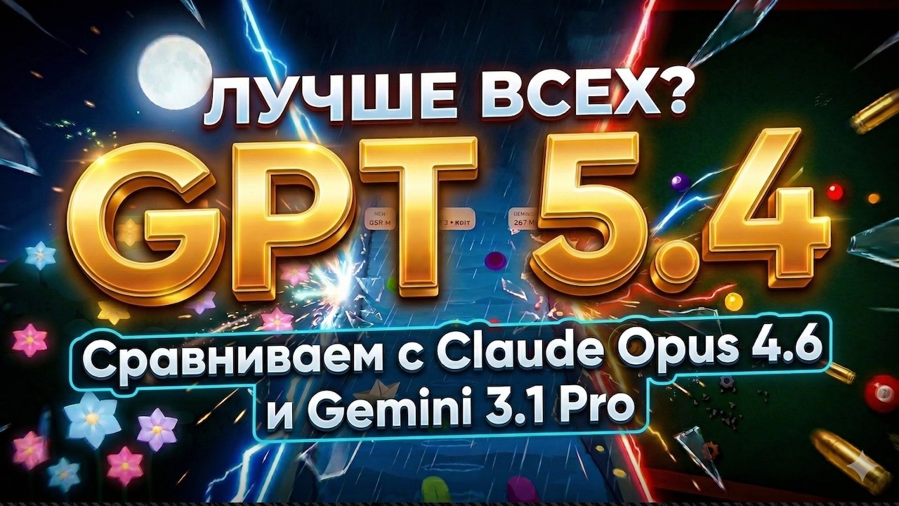 Новая GPT 5.4 - лучшая модель для генерации игр? Сравниваю с Claude Opus 4.6 и Gemini 3.1 Pro