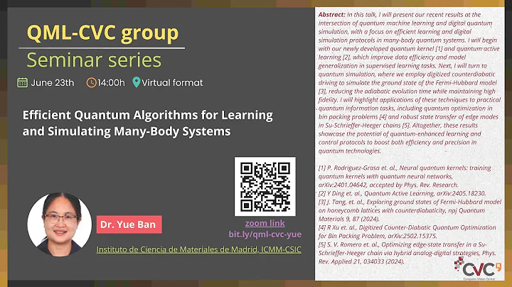 23/6/25 | Efficient Quantum Algorithms for Learning and Simulating Many-Body Systems