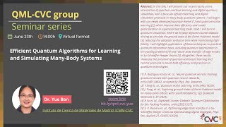23/6/25 | Efficient Quantum Algorithms for Learning and Simulating Many-Body Systems
