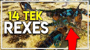 14 TEK REX ARMY vs DROP POD! (Ark Extinction DLC Gameplay Ep 21)