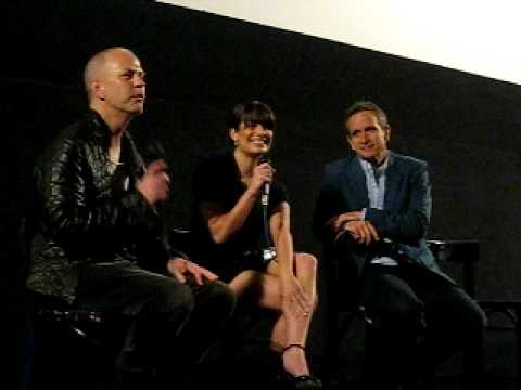 Lea Michele, Dante Di Loreto & Ryan Murphy giving ...