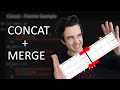 Comment combiner des dataframes sur pandas  merge  concat