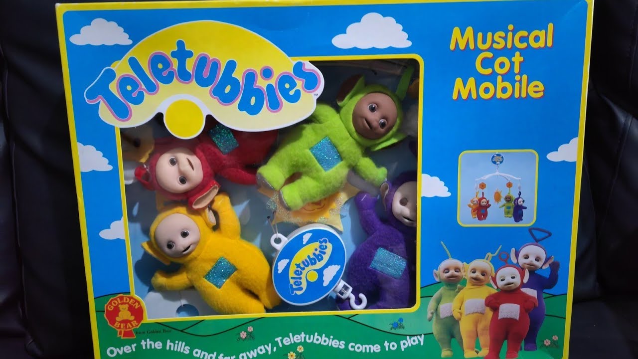 GOLDEN BEAR TELETUBBIES WIND UP MUSICAL COT MOBILE BRAND NEW IN