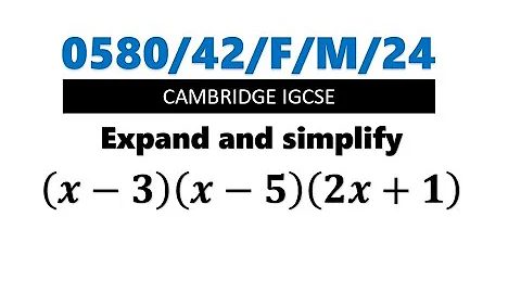 Expand and simplify (x-3)(x-5)(2x+1)