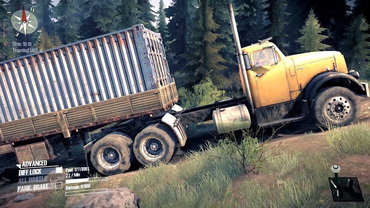 MudRunner GMC DW950 Truck + Garage Trailer YouTube