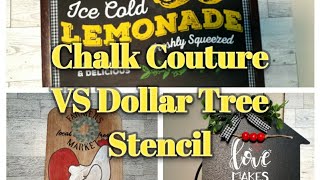 Chalk Couture and Dollar Tree Stencil Decor Signs