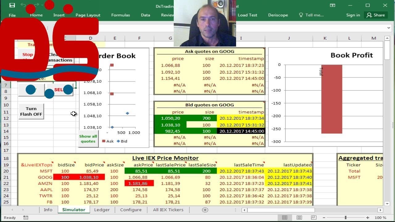 Real time options trading simulator