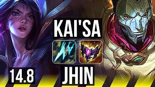 KAI'SA & Nautilus vs JHIN & Zyra (ADC) | 22/2/1, Legendary, 600+ games | NA Master | 14.8