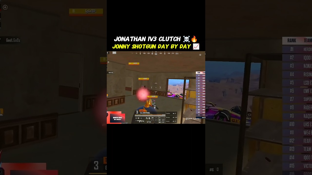 Jonathan 1v3 Clutch ☠️🔥 | Jonathan Shotgun Day By Day 📈 | Jonathan Clutch 