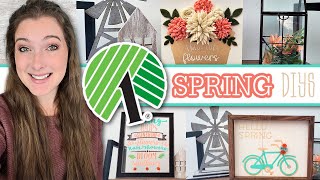 DOLLAR TREE SPRING DIYS | Turn $1 Items Into HIGH END Decor Using Your CRICUT!