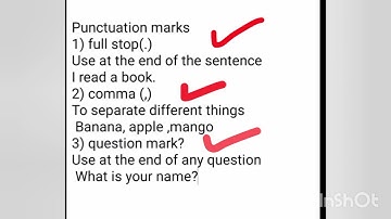 Punctuation marks 