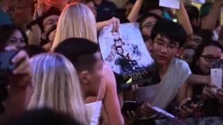 Singapore, Universal Studios, Charlize Theron walking the Red Carpet for the Huntsman Winter's War