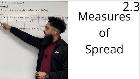 Edexcel AS Level Maths: 2.3 Measures of Spread
