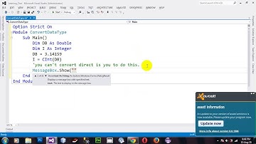 How to Converting between Data Types in VB NET 2012
