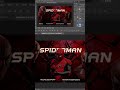 I Made Spider-Man Movie Poster in Photoshop #spiderman #photoshop #marvel #spidermanfanart