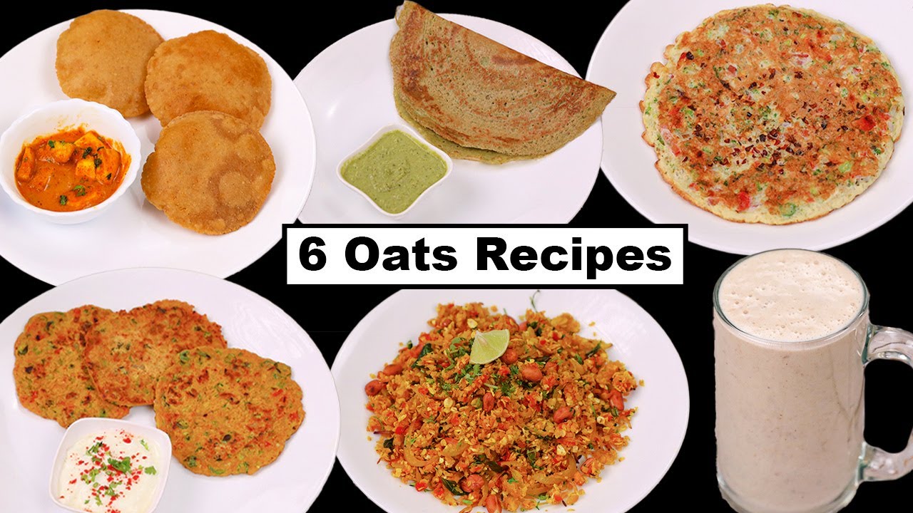 ६ झटपट और आसान ओट्स का नाश्ता | 6 Oats Breakfast Recipes by Kabita | Oats Breakfast | KabitasKitchen