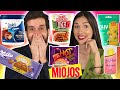 PROVANDO GULOSEIMAS do MERCADO | novo MIOJO, CUP NOODLES, AZEITONA COM SABOR, LAKA OREO, MILKA...