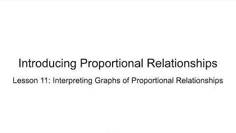 Grade 7 Unit 2 Lesson 11 Interpreting Graphs of Proportional Relationships