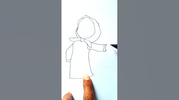 Drawing Masha in Masha And The Bear