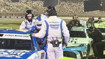 Kyle Larson arrives at rain-delayed Coca-Cola 600 in Charlotte