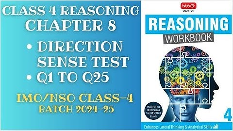 Reasoning Workbook Class-4 Chapter-8 Direction Sense Test (Q1-Q25)