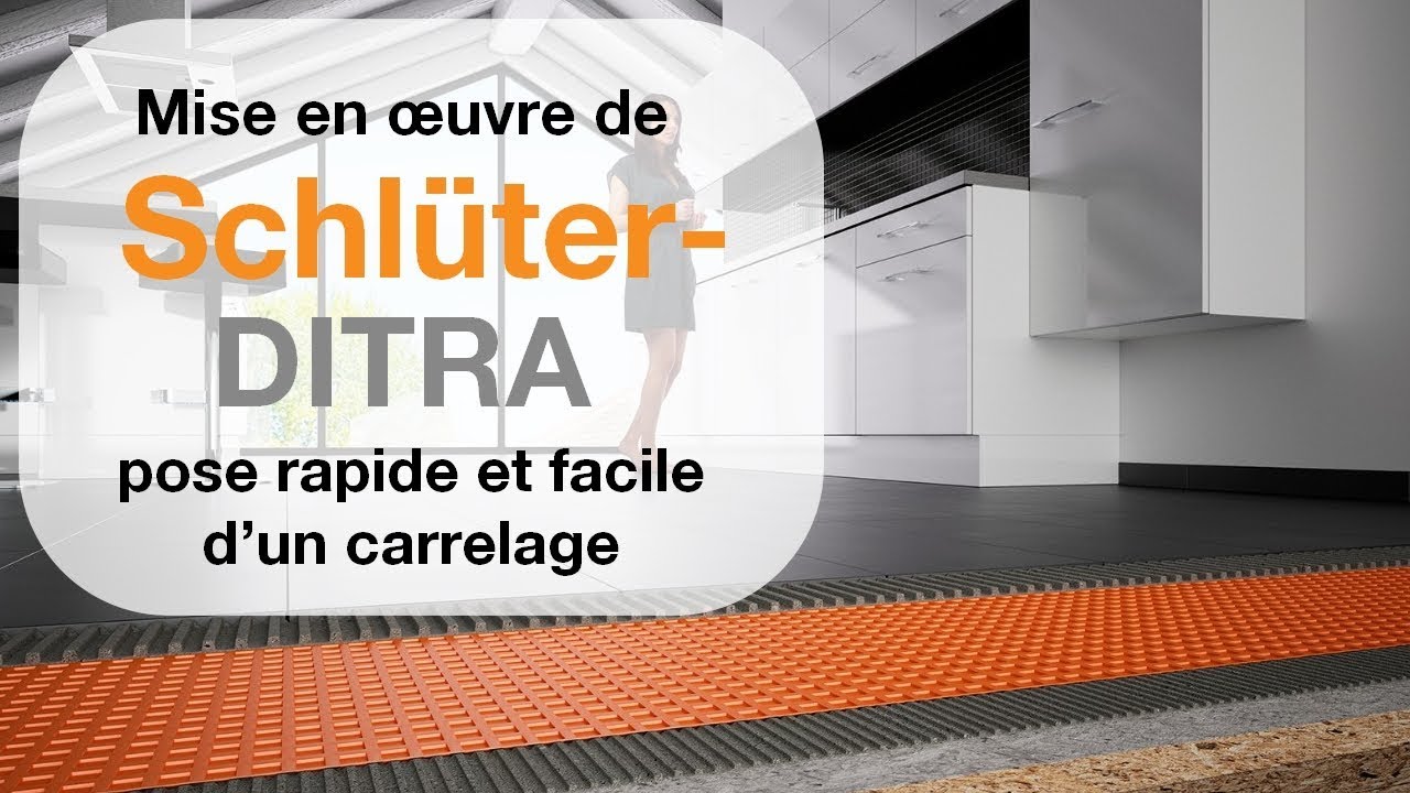 Mise en œuvre de  Schlüter®-DITRA : pose rapide et facile d’un carrelage