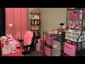 💕🎀My Pink nail room tour 💕🎀💕
