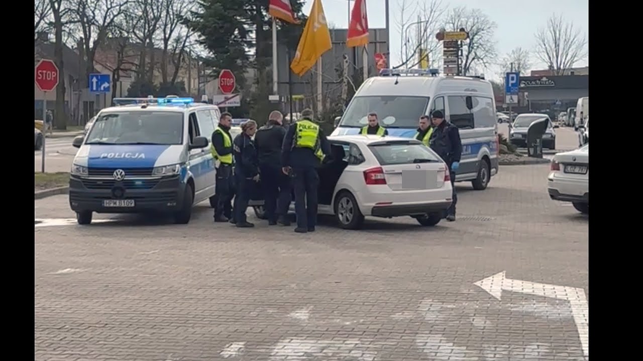 Zatrzymanie w centrum Łomży: Kradzież zakończono spektakularną akcją policji