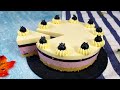 How To Make Blueberry Cheesecake Recipe [No Bake] ブルーベリーのレアチーズケーキの作り方