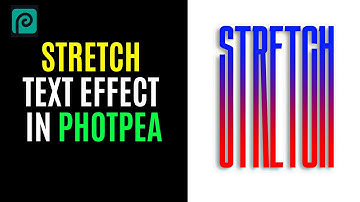 How to create stretch text effect in Photopea#easycanva#photopeatutorial l Free Browser Photoshop
