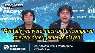 FULL SENSE (T1 vs. FS) | VCT Pacific Stage 1 2026 | Post-match Press Conference