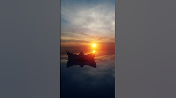 Paper Boat | Evening Sunset | Blender Eevee Animation | Blender Eevee Environment | Loop Animation