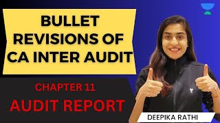 Bullet Revision of Audit Report | Chapter 11 | CA Inter Audit | May 22 Attempt | Deepika Rathi