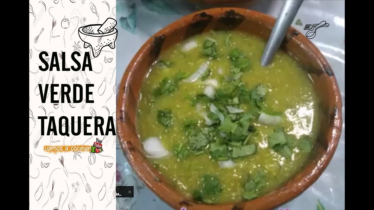 SALSA VERDE CON CILANTRO Y CEBOLLA (BASICA) Vamos a Cocinar YouTube