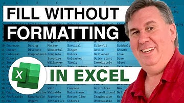 Excel Filling Finesse - Copy and Paste without Formatting - Episode 2163