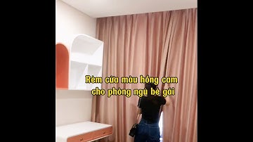 RÈM VÀI THÔ MÀU HỒNG TÂY XINH XẮN CHO BÉ GÁI