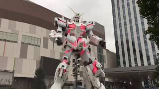 台場 1:1 獨角獸高達 著燈頭部面罩測試