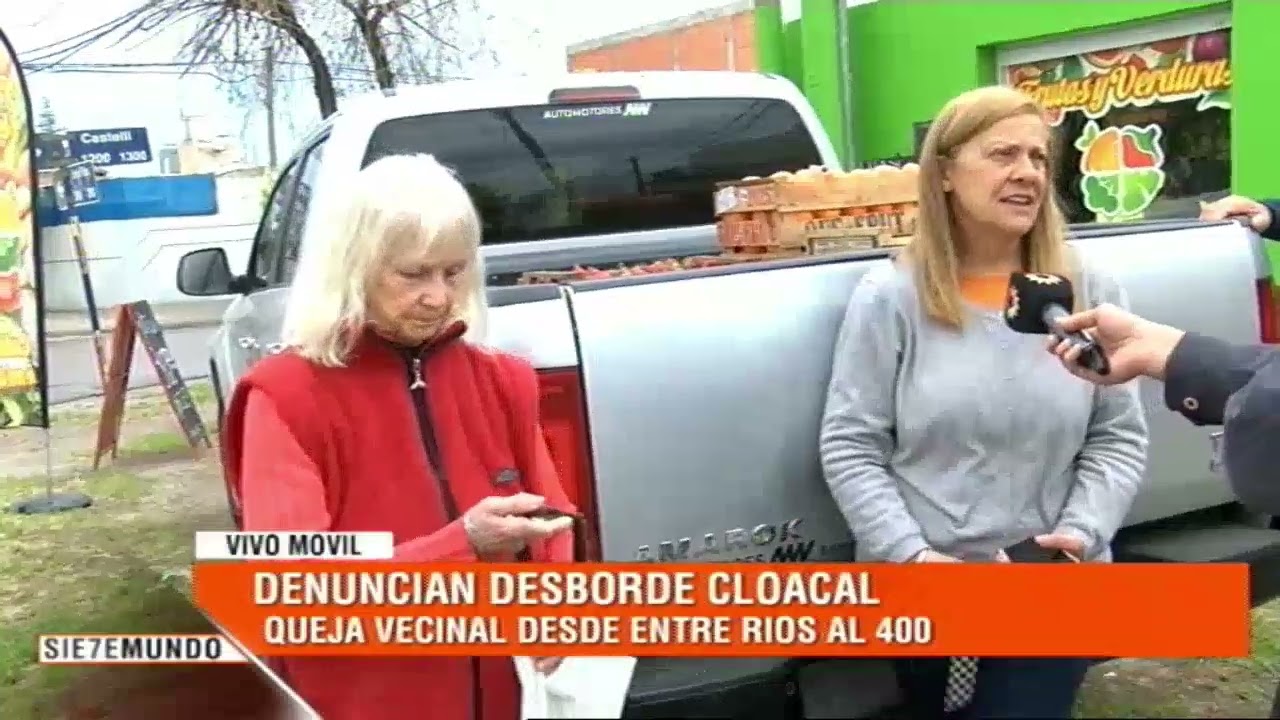 Quejas por un desborde cloacal en entre Ríos y Castelli